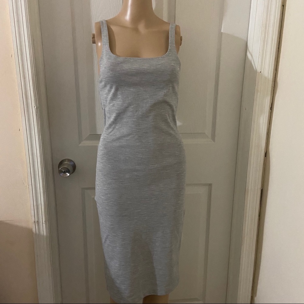 Zara Square Neck Dress in Gray